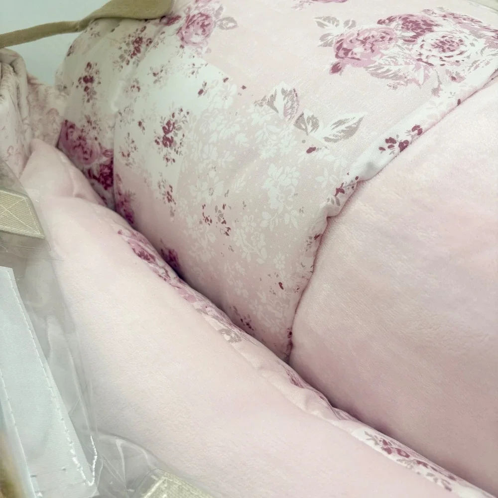 The Farmhouse by Rachel Ashwell Queen 8 Piece Bedding Set Pink Floral Reversible